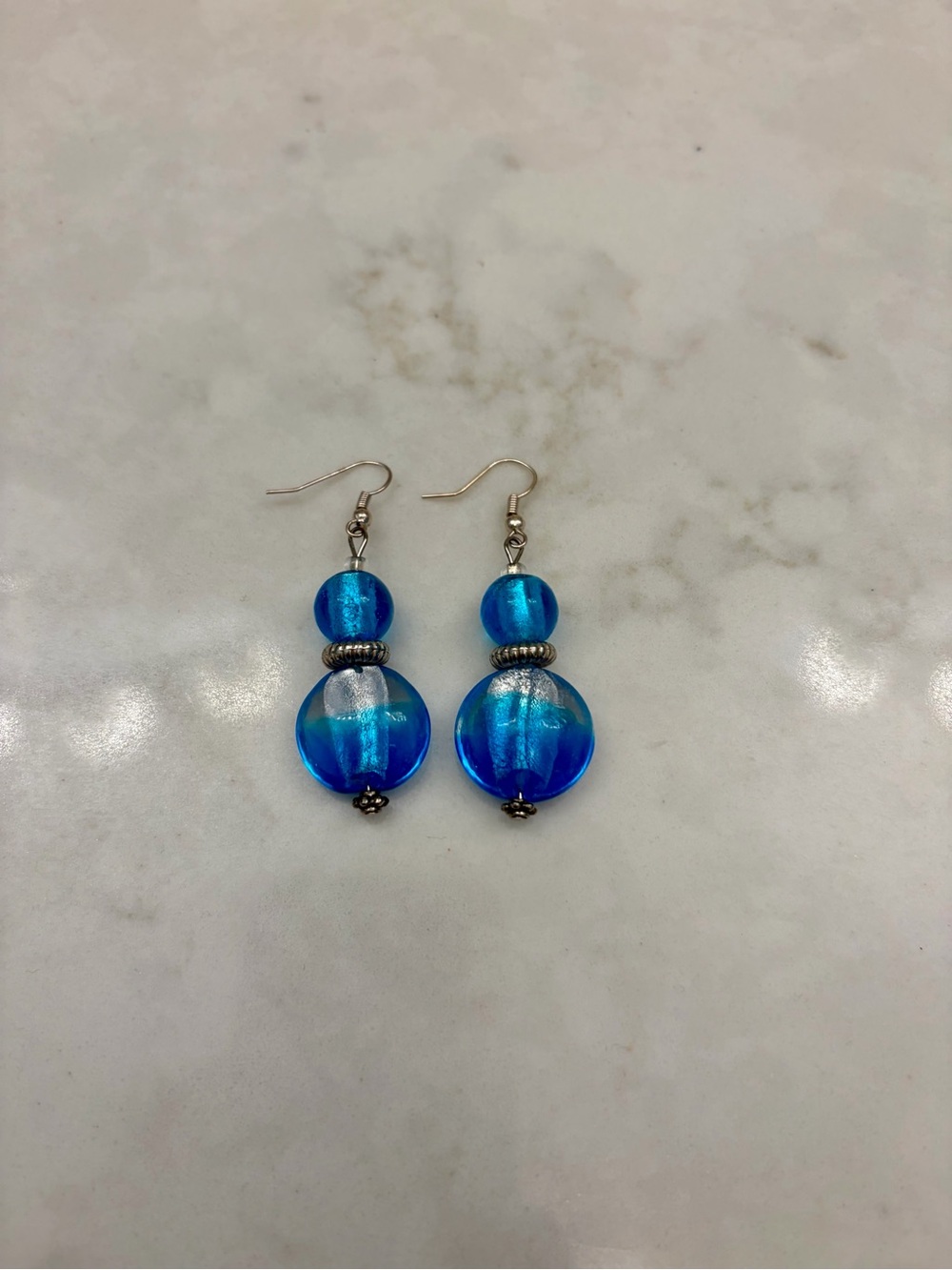 Blue Bauble Earrings